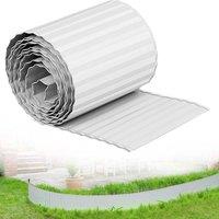 NESTLUNE Silver 600x12.5cm Edging Border Flexible Landscape Path Edge Fence | Size: 100 cm x 15 cm