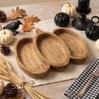 Garden Greatness Harvest Pumpkin Wooden Serving Tray | Size: 1 Pack