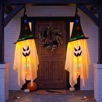 Garden Greatness 2 Pack Light Up Halloween Glowing Ghosts