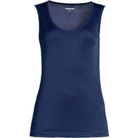 Lands' End Women's Plus Lightweight Silk Interlock Vest in Navy | Size: 20-22