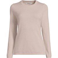 Lands' End Women's Crew Neck Cashmere Jumper in Beige | Size: Large