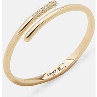 DKNY Jewellery Women's Crystal Pave Bypass Cuff in Gold