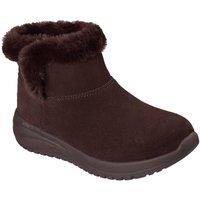 Skechers Women's On-The-Go Stellar Cozy Step Ankle Boot in Dark Brown | Size: 4