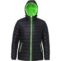 2786 Women's Hooded Water & Wind Resistant Padded Jacket in True Black | Size: XL