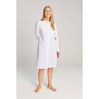 Nudea Women's Cotton Seer Sucker Shirt Dress in White | Size: Large