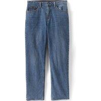Lands' End Men's Stretch Comfort Waist Straight Fit Flannel Lined Jeans in Blue | Size: 30R