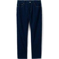 Lands' End Men's Stretch Comfort Waist Straight Fit Flannel Lined Jeans in Dark Indigo | Size: 32XL