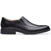 Clarks Men's Whiddon Step Black Leather Loafers | Size: 7.5-Standard Fit