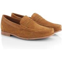 CATESBY ENGLAND Men's College Premium Suede Saddle Loafers in Tan | Size: 8