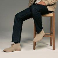 CATESBY ENGLAND Men's Sahara Suede Leather Desert Boots in Light Sand | Size: 10