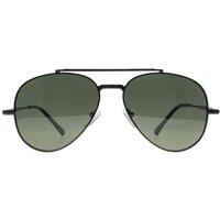 montana Men's Aviator Shiny Black Green G-15 Polarized MP185