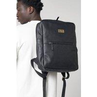Barneys Originals Men's Real Leather Backpack in Black
