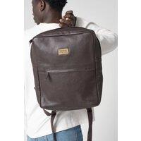Barneys Originals Men's Real Leather Backpack in Brown