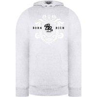Born Rich Men's Jairo Light Grey Hoodie | Size: Large