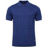 Bench Men's Navaro Blue Polo Shirt in Mid Blue | Size: Medium