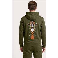 Kumu Clothing Men's True Leather Hoodie in Khaki | Size: 2XL