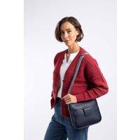 Weird Fish Women's Javana Cross Body Saddle Bag in Navy