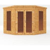 Mercia 8 x 8 Feet Premium Corner Summerhouse - L254 x W254.1 x H212.2 cm in Brown