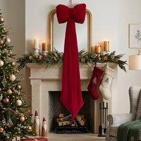 Garden Greatness 5.3FT Hanging Festive Fabric Long Decorative Bow | Size: 1 Pack