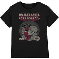 Marvel Hero Profile Kids T-Shirt, Black | Size: 5-6 Years