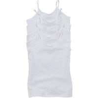 Just Essentials Girl's 5 Pack Plain Cami Tops in White | Size: 3-4 Years