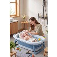 Living and Home Foldable Non-Slip Baby Bath Support with LED Temperature Display in Pink