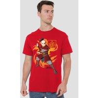 Avatar The Last Airbender Zuko Flame Burst T-Shirt, Red | Size: Large