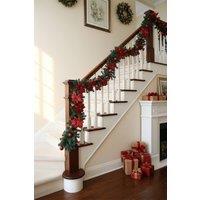 Living and Home 2.7m LED Light String Berry Ball Flower Garland Christmas Decoration in Green
