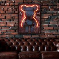 HOME LUXE INTERIOR L.E.D Neon Street Gummy Bear Graffiti Wall Art USB