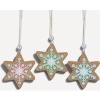 Stella Graham Set of 3 Gingerbread Star Christmas Tree Decorations