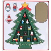 Stella Graham Wooden Christmas Tree Cabinet Ornament with Decorative Details
