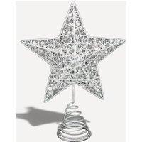 Stella Graham White Glitter Star Tree Topper - Wire Bound - One Size