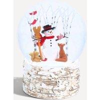 Stella Graham Snowman Woodland Musical Christmas Snow Globe - 14 x 8.3 cm