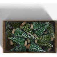 Stella Graham Set of 20 Snow-Covered Miniature Fir Christmas Trees in Green | Size: 20 Pack