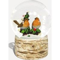 Stella Graham Robins on Perch Snow Globe - Printed Robins, One Size in Natural