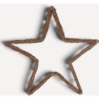 Stella Graham Woven twig star-shaped Christmas wreath in Natural