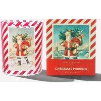 Stella Graham Christmas Pudding Scented Candle with Nostalgic Santa Design