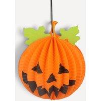 Stella Graham Paper Honeycomb Pumpkin Halloween Decoration, 15 cm in Orange