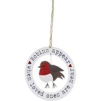 shoeless . Robins Appear When Loved Ones Are Near Metal Christmas Decoration