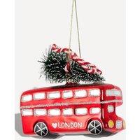 Sass & Belle Retro Double Decker Bus Hanging Christmas Decoration in Red