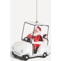 Sass & Belle Santa in Golf Buggy Christmas Tree Decoration