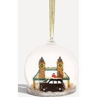 Sass & Belle London Taxi Ride Dome Christmas Tree Decoration Glass Hanging Ornament