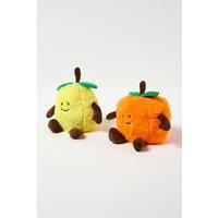 Homescapes Lemon & Orange Doorstop Set of 2 | Size: 15 cm