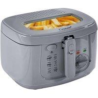 Crystals 2.5L Deep Fat Fryer Electric Chip Non-Stick Pan with Basket & Window in Grey
