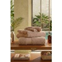 Dyzi Supersoft Absorbent Egyptian Cotton Bathroom Towels 550GSM in Beige | Size: Bath Sheet