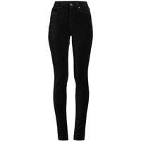 Lands' End Women's Plus Slim Leg Velvet Jeans, High Waisted in Black | Size: 24R