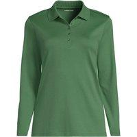 Lands' End Women's Plus Long Sleeve Supima Cotton Polo Shirt in Green | Size: 2X