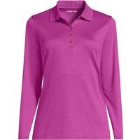 Lands' End Women's Plus Long Sleeve Supima Cotton Polo Shirt in Purple | Size: 3X