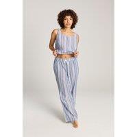 Nudea Women's Cotton Gauze Classic Trouser in Mid Navy | Size: Large