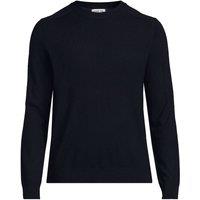 Lands' End Men's Pure Merino Wool Crew Neck Jumper in Black | Size: Small